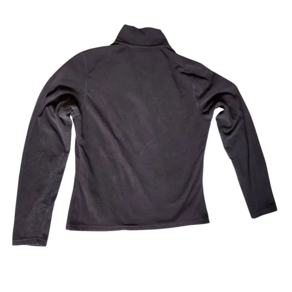 The North Face TKA 100 Glacier Fleece black 1/4 zip pullover long sleeve sz S